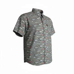 Magellan Sportswear Men’s Button Front Fishing Shirt Short Sleeve Fish Size XXL